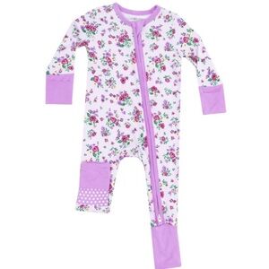 Angel Dear Convertible Romper Preppy Roses 0-3 3-6 months